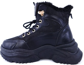 BOTKI WORKERY SNEAKERSY OCIEPLONE MISIEM BLACK R41