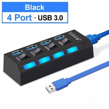 Rozdzielacz HUB 4 Porty USB 3.0 rozgałęznik 4xUSB