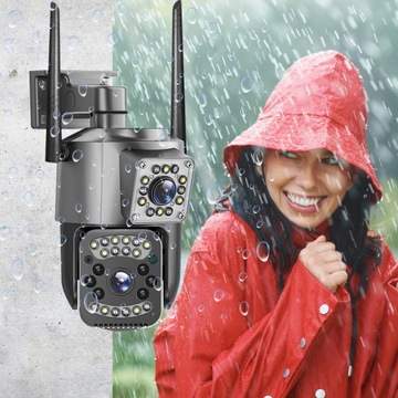 ДВОЙНАЯ НАРУЖНАЯ WIFI SMART IP-КАМЕРА QUADHD 4MPX ПРИЛОЖЕНИЕ ИК-ОБНАРУЖЕНИЯ