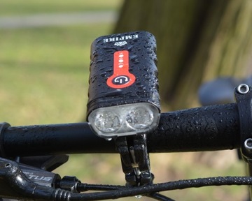 СВЕТОДИОДНАЯ ВЕЛОСИПЕДНАЯ ФАРА ПЕРЕДНЯЯ 1800LM МОЩНАЯ + ЗАДНЯЯ
