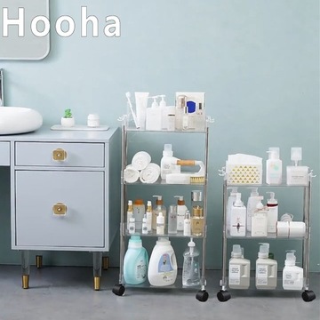 Мобильная полка на колесах, тележка для кухни и ванной комнаты, многофункциональная, узкая, 12 см