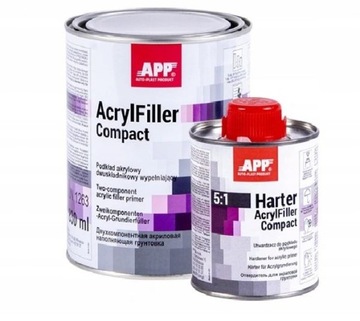 Podkład wypełniajacy akrylowy APP AcrylFiller 5:1 szary 830 ml + Utwardzacz