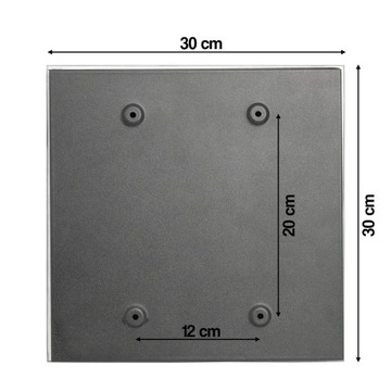 szafka wisząca na klucze 30x30 szkło beton