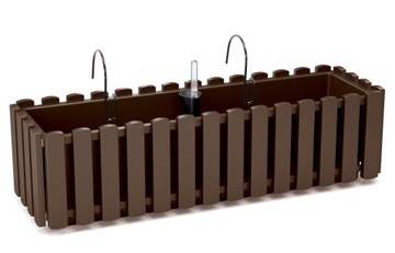 Skrzynka balkonowa + haki Boardee DDEF600W - Brąz