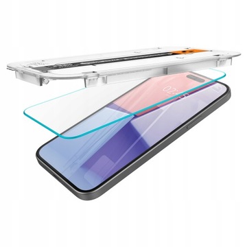 Закаленное стекло Spigen EZ Fit для iPhone 15 Pro 9H Гидрофобное покрытие