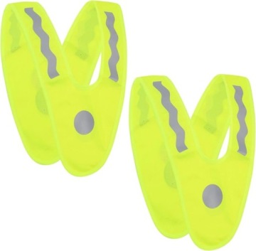 2X KAMIZELKA ODBLASKOWA ELASTYCZNA ROWER BIEGANIE DZIECI WYSOKA WIDOCZNOŚĆ