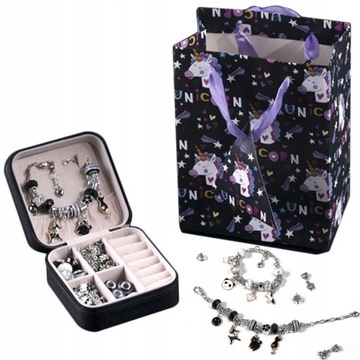 ZESTAW DO ROBIENIA BRANSOLETEK KORALIKI CHARMS