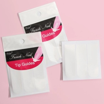 Samoprzylepne paski naklejki do linii french do paznokci manicure + PILNIK