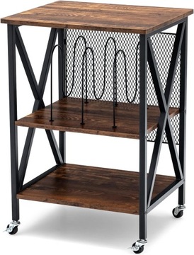 Szafka na płyty winylowe na kółkach 52 cm x 75 cm x 45 cm LOFT