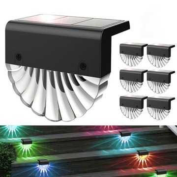 LAMPA SOLARNA LED RGB OŚWIETLENIE SCHODÓW MURKU