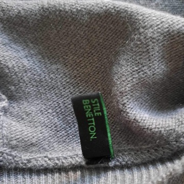 Sweter Benetton M 100% wełna