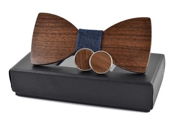 DREWNIANA ELEGANCKA MUCHA SPINKI DJB-TC025-3