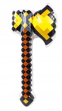 topór DMUCHANY siekiera MINECRAFT złota żółta 73cm