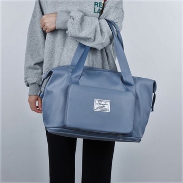 ДОРОЖНАЯ СУМКА РУЧНАЯ КЛАДЬ ДЛЯ САМОЛЕТА, СКЛАДНАЯ, ВМЕСТИТЕЛЬНАЯ, ВОДОНЕПРОНИЦАЕМАЯ