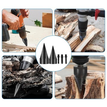 2 ШНЕКОВЫХ СВЕРЛА 32 ММ 42 ММ ДЛЯ РАСКОЛКИ ДРЕВЕСИНЫ + 3 ПЕРЕХОДНИКА