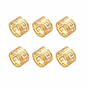 12 SZT OBRĄCZKI NA SERWETKI PIERŚCIENIE ŚWIĄTECZNA ZŁOTA