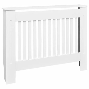 Biała osłona na kaloryfer, płyta MDF, 112 cm