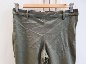 SPODNIE MATERIAŁOWE zielone Casual H&M r. 36 S