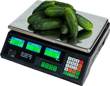 WAGA ELEKTRONICZNA KALKULACYJNA 30KG DO WARZYW