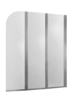 parawan nawannowy TRZYCZĘŚCIOWY CHROM MAT 120x140 KFA armatura