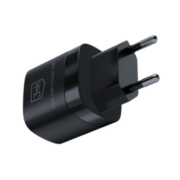 Сетевое зарядное устройство USB-A/C, 33 Вт, черное — 3mk Hyper GaN Charger