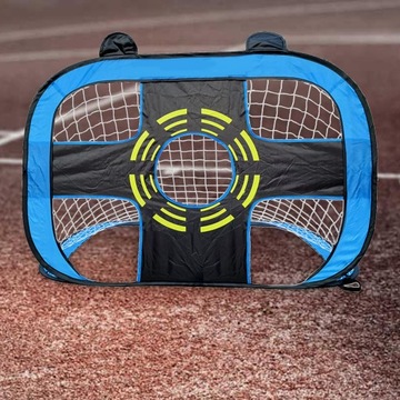 Детские футбольные ворота для двора синего цвета.