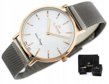 ZEGAREK DAMSKI G. ROSSI GIULIA mesh +BOX +GRAWER