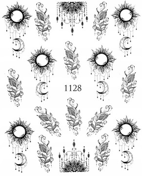 Naklejki wodne na paznokcie MANDALA - nr 1128
