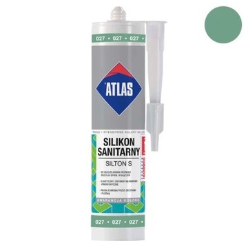 ATLAS Silikon sanitarny SILTON S 027 ZIELONY 280ml odporny na pleśń wc