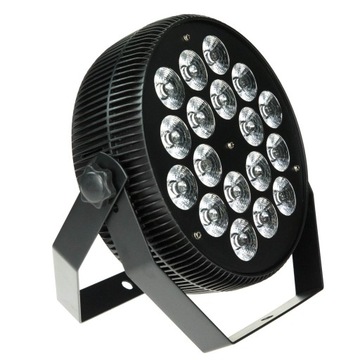 НАБОР 4x ЦВЕТОВОЙ ОТРАЖАТЕЛЬ МЕТАЛЛ БЕСШУМНЫЙ PAR LED 18x12 RGBWA КРЫШКА