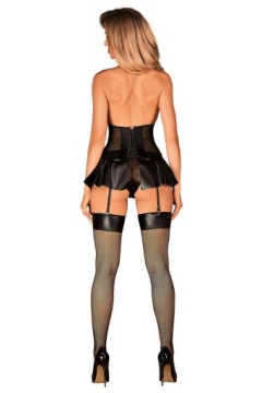 Черные чулки Obsessive Darkessia L/XL