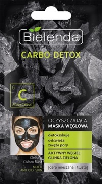 Bielenda Carbo Detox Czarny Węgiel Maska oczyszczająca do cery mieszanej