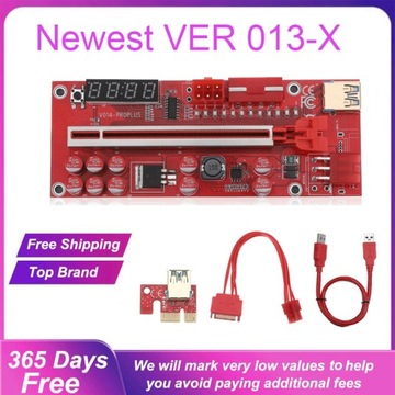 10 kondensatorów PCIE Riser 013 Pro z temperaturą/