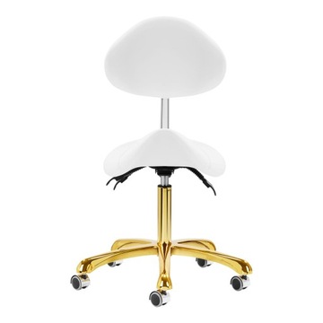 Taboret kosmetyczny 1004 Giovanni złoto biały