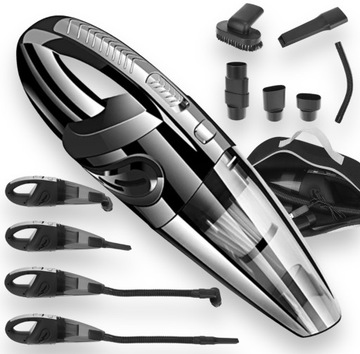 ODKURZACZ RĘCZNY BEZPRZEWODOWY BEZWORKOWY SAMOCHODOWY DOMOWY + TORBA ETUI