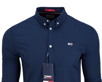 Tommy Hilfiger Koszula męska SLIM FIT Granatowa 100% Bawełna r. XXL