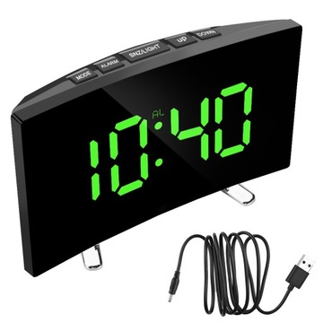 Elektroniczny cyfrowy budzik biurkowy LED sypialni
