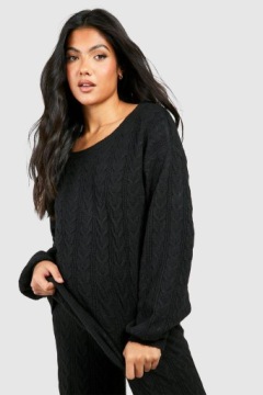 5B102 ЧЕРНЫЙ ТРИКОТАЖНЫЙ КОМПЛЕКТ ДЛЯ МАТЕРИ BOOHOO XL