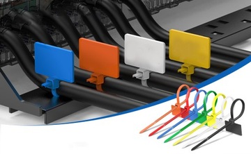 Красочные кабельные этикетки 100 нейлоновых полос 100 шт.