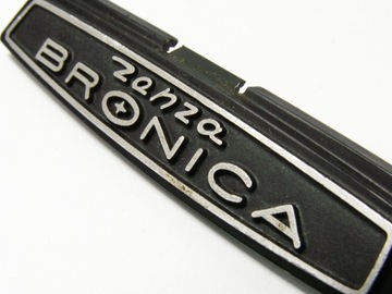 BRONICA S: nameplate Zenza Bronica UNIKAT!