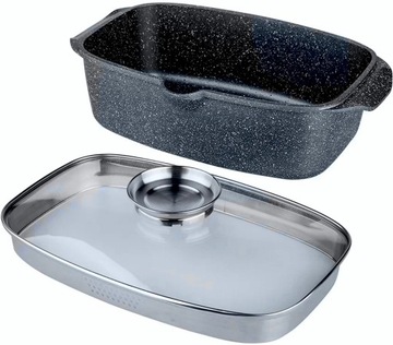 BRYTFANNA ALUMINIOWA Z POWŁOKĄ GRANIT DOZOWNIK GĘSIARKA INDUKCJA 32cm 4,8L