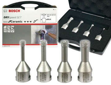 BOSCH 4 x WIERTŁO DIAMENTOWE do gresu i ceramiki