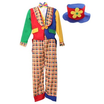 Clown Kostium Komedia Siatki Fancy Dress Up Party