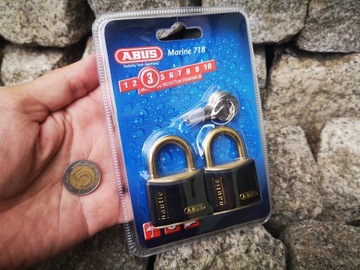 НАВЕСНОЙ ЗАМОК ABUS 718 MARINE 2x40MM ВОДОНЕПРОНИЦАЕМЫЙ ДЛЯ ЯХТЫ