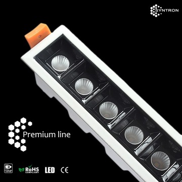 Panel Lampa Liniowa Led podtynkowa 10W Czarno-biały