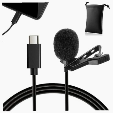 Мікрофон петличний USB C 6 м набір для влогів інтерв'ю подарунок для дому