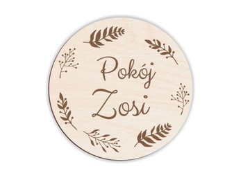 деревянная табличка на дверь с именем кролика зайца