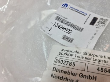 OPEL CASCADA TĚSNĚNÍ OKNO ZADNÍ KRYT KUFRU 13420992