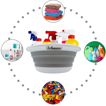 MISKA SKŁADANA łazienkowa kuchenna silikonowa | do kuchni łazienki | Schaum
