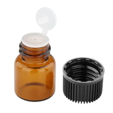 50 шт., янтарная мини-стеклянная бутылка с завинчивающейся крышкой для ароматерапии, 50 шт.